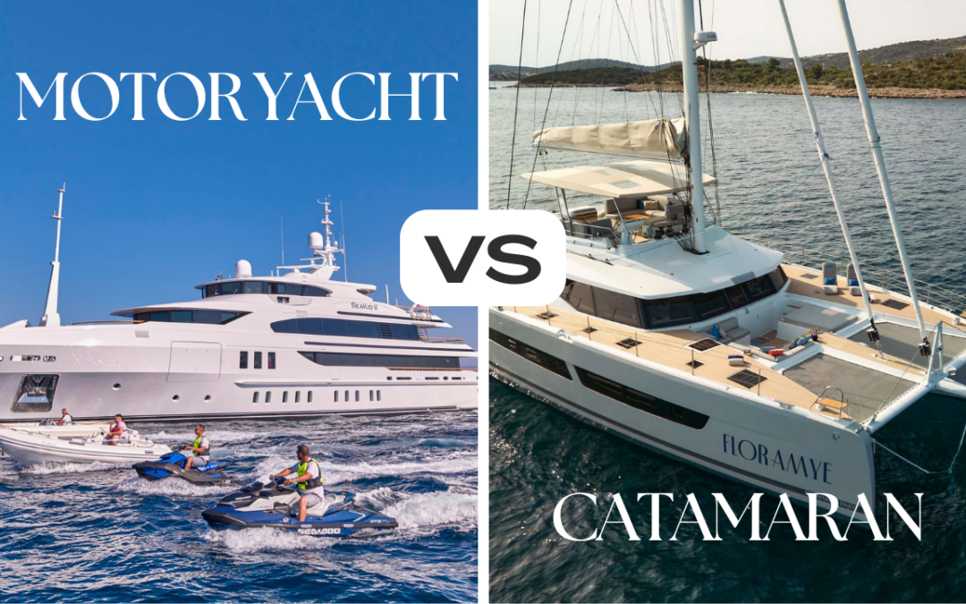 power yacht vs catamaran